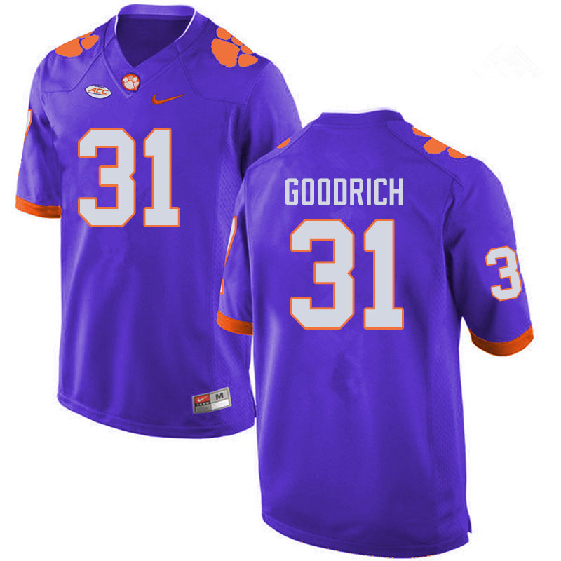 Men #31 Mario Goodrich Clemson Tigers College Football Jerseys Sale-Purple - Click Image to Close